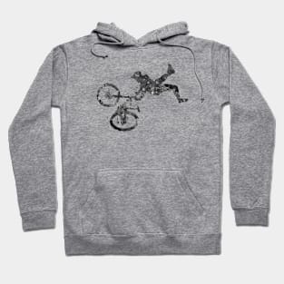 Mountain biker black and white Hoodie